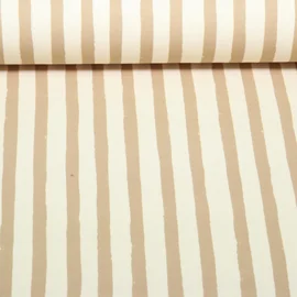Bio Sommersweat Gemalte Streifen Beige Kamel