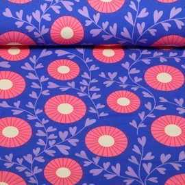 Bio Sommersweat "Queen of Hearts" Court Garden Blau