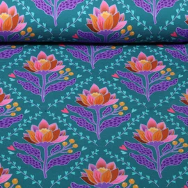 Bio Sommersweat "Queen of Hearts" Lotus Royal Petrol