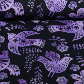 Bio Sommersweat "Southern Ease" Wild Chorus Schwarz Lila