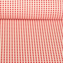 Bio Waffeljersey Hamburger Liebe Picknick Waffles Knit Rot