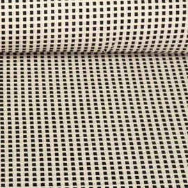 Bio Waffeljersey Hamburger Liebe Picknick Waffles Knit Schwarz