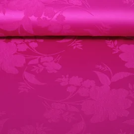 Blusen- & Kleiderstoff Blumen Beere