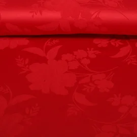 Blusen- & Kleiderstoff Blumen Rot