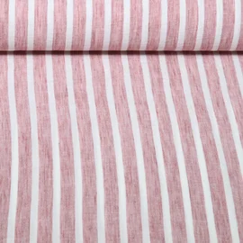 Blusen- & Kleiderstoff Streifen Melange Altrosa