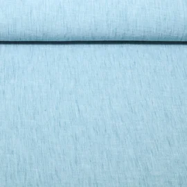 Blusen- & Kleiderstoff Uni Melange Petrol