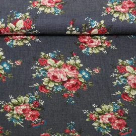Blusenjeans Blumen Blau