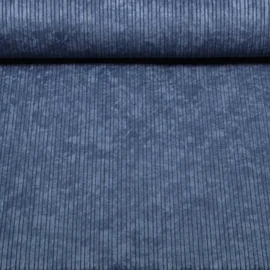 Breitcord Stretch High Low Blau