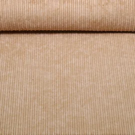 Breitcord Stretch High Low Toffeebraun