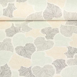 Canvas Blätter Ecru Grün