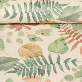 Canvas Blätter Mix Beige