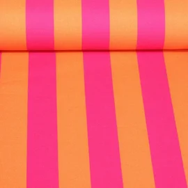 Canvas Blockstreifen Pink Orange