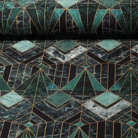 Canvas Diamanten Petrol Multicolor 