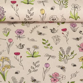 Canvas Frühling Beige Multicolor
