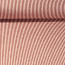 Canvas "Harry" Gestreift Weiß Dunkelorange