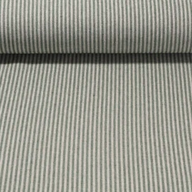 Canvas "Harry" Gestreift Weiß Flaschengrün