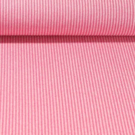 Canvas "Harry" Gestreift Weiß Fuchsia