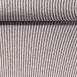 Canvas "Harry" Gestreift Weiß Graphit