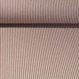 Canvas "Harry" Gestreift Weiß Kaffeebraun