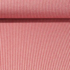 Canvas "Harry" Gestreift Weiß Mohnrot