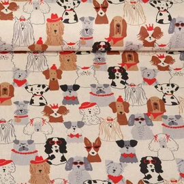 Canvas Hunde Beige Grau