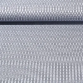 Canvas Jacquard "Country Soft" Rauten Silberblau