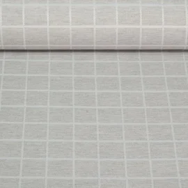 Canvas Jacquard Karo Silbergrau