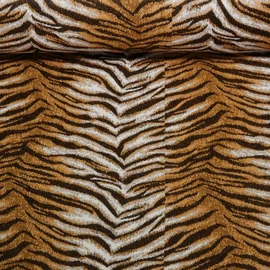 Canvas Jacquard Tiger Kupfer Braun