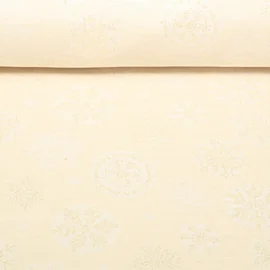 Canvas Jacquard-Tischwäsche Extrabreit Eiskristalle Ecru Gold