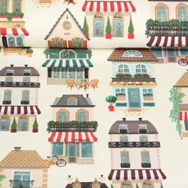 Canvas Läden Frankreich Ecru