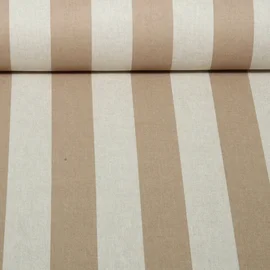 Canvas Leinenoptik Blockstreifen Beige Sand
