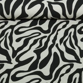 Canvas  Leinenoptik Zebra Beige Schwarz
