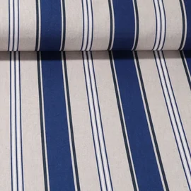 Canvas Maritim Breite Streifen Beige