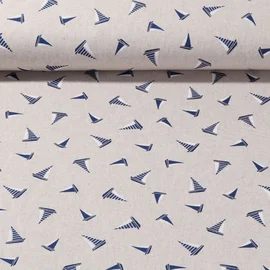 Canvas Maritim Segelboote Beige