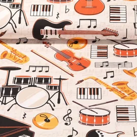 Canvas Musik Ecru