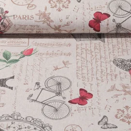 Canvas Paris Vintage Leinenlook Beige 