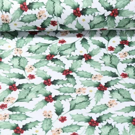 Canvas Tischwäsche X-MAS Ilex Weiß