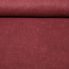 Canvas Vorgewaschen Uni Melange Bordeaux