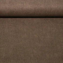 Canvas Vorgewaschen Uni Melange Braun