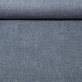 Canvas Vorgewaschen Uni Melange Dunkelblau