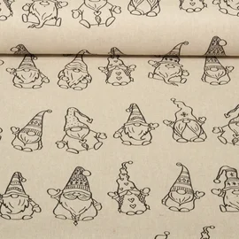 Canvas Zwergenparade Beige