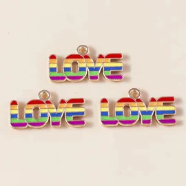 Charm Anhänger Love Regenbogen 1 Stück