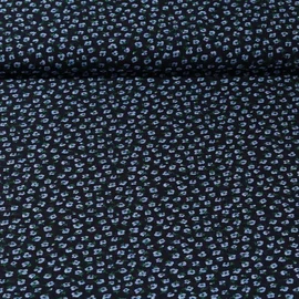 Chiffon Blümchen Navy