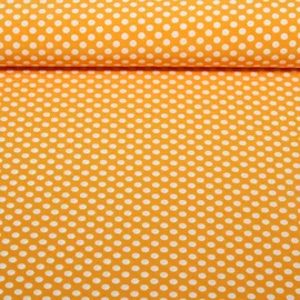 Chiffon Punkte Polka Dots Gelb Weiß