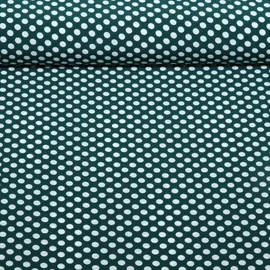 Chiffon Punkte Polka Dots Grün Weiß
