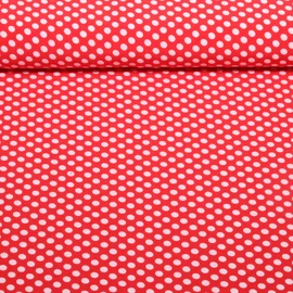 Chiffon Punkte Polka Dots Rot Weiß