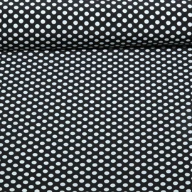 Chiffon Punkte Polka Dots Schwarz Weiß