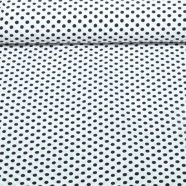 Chiffon Punkte Polka Dots Weiß Schwarz