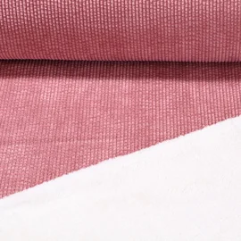 Teddy-Cord Doubleface Altrosa 