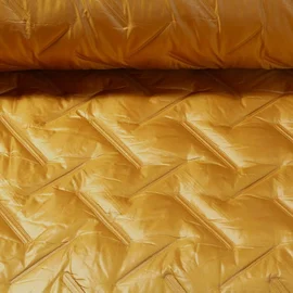 Doubleface Steppstoff Geprägt Gelb